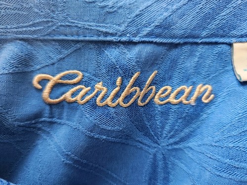 Caribbean Shirt Mens 4XB Big Blue Short Sleeve Button Up Casual Hawaiian Beach - Picture 15 of 20