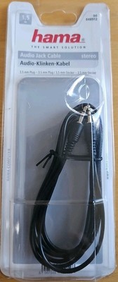 Hama Verbindungskabel 3,5-mm-Klinken Stecker/Klinken Stecker Stereo schwarz 1,5m