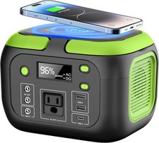 200W Portable Power Station 155Wh Solar Generator 42000mAh PowerBank w AC Outlet