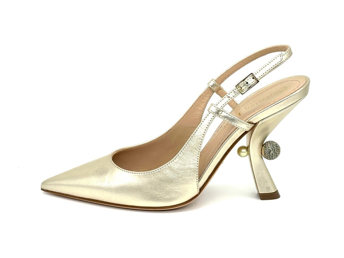 DIOR OR TRIBALES 100 Crystal CD Pearl Slingback Pumps