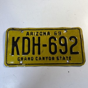 RARE 1969 ARIZONA LICENSE PLATE ALL ORIGINAL CHEVY CAMARO FORD MUSTANG DODGE