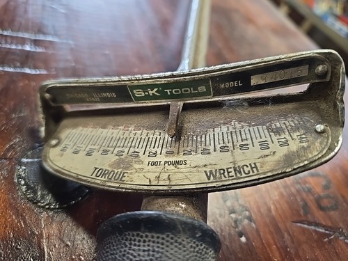 SK TOOLS 74015 - VINTAGE 1/2” Drive Beam Style Torque Wrench USA - Picture 3 of 10