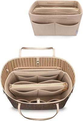 Felt Purse Bag Organizer Insert with Zipper Bag Tote Shaper Fit Speedy Neverful 