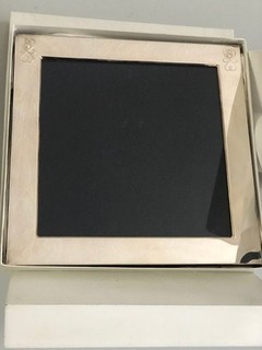 NEW IN BOX BEAUTIFUL QUALITY LARGE 10"x 10" HALLMARKED SILVER PHOTO FRAME