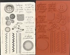 Club Scrap Borders & Backgrounds Tiny Treasures Buttons UM Uncut Rubber Stamp
