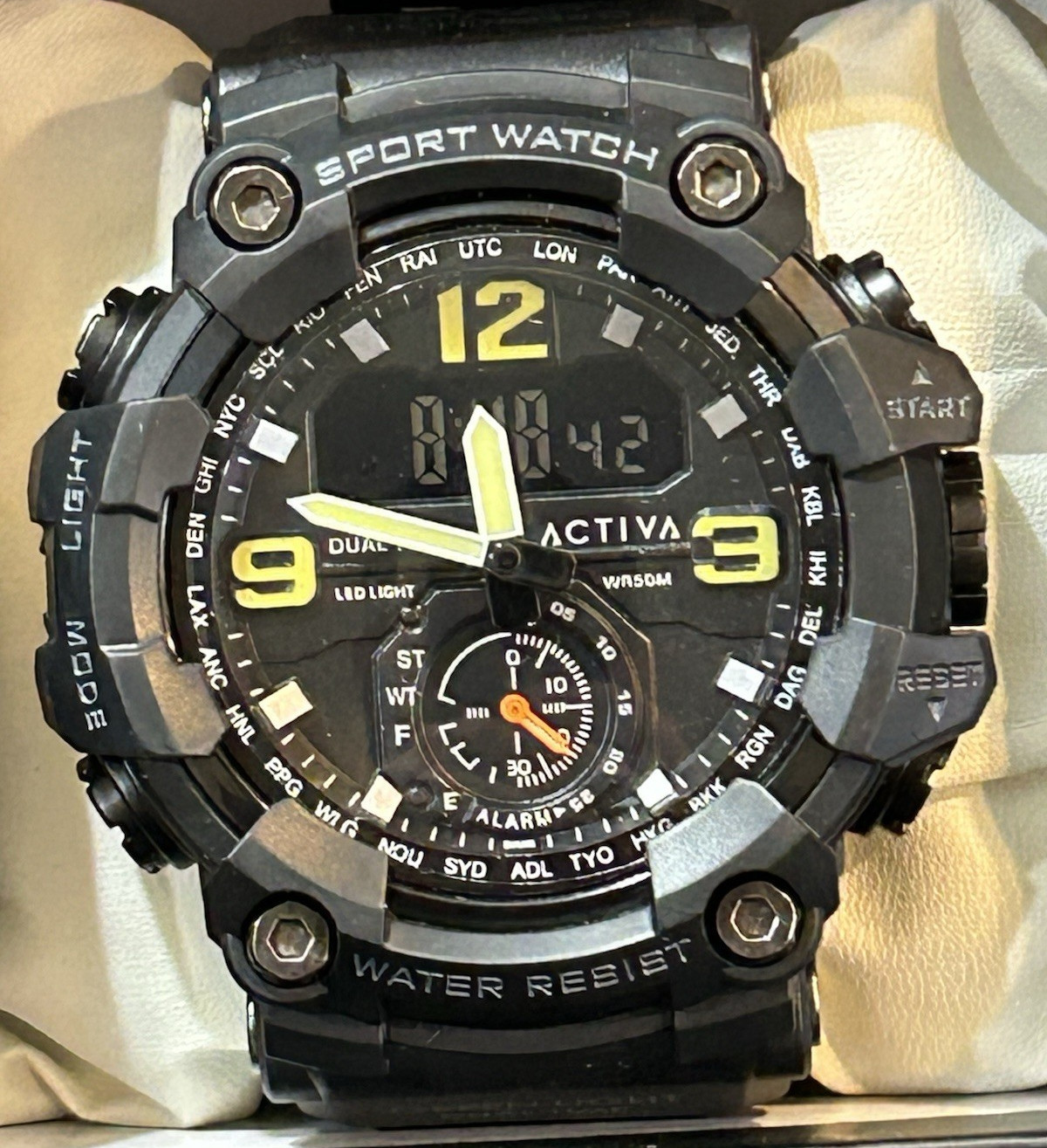 X 56mm Watch **Brand Box** in Activa Black Men's Digital BlackOps Invicta NEW - vintagewatches.pk