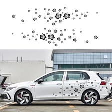 Hibiscus Flower Car Decal, Waterproof Vinyl car Side Door Gloss Black