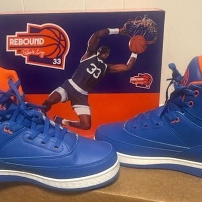 Ewing Athletics 33 Orion Strap High-Top Basketball Sneakers - Royal/White/Orange