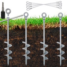 18 inch Ground Anchor Heavy Duty Earth Anchors Set Screw in for Mobile Home, ...