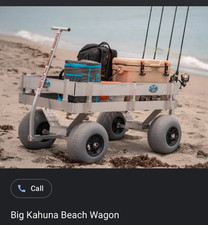 NEW: Big Kahuna Beach & Fishing Wagon-UV Deck-No Rust-Lightweight-Made In USA!