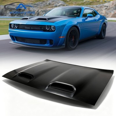For 2008-2023 Dodge Challenger Redeye style ALUMINUM hood w/ vented bezels