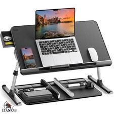 Lightweight Foldable Laptop Bed Tray - Adjustable Height  Angle for Comfort