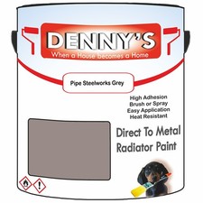 Dennys High Temp Radiators Paint - Pipe Steelworks Grey