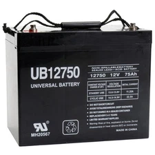 UPG UB12750 12V 75AH Internal Thread Battery for Pride Mobility Jazzy 1450