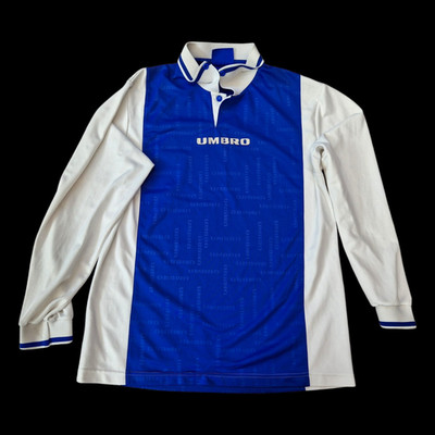 Umbro training Shirt Blue/White  Size L   Vintage