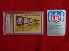 1959 Topps Washington Redskins PSA 6 Pennant card #168 + Eddie LeBaron #150