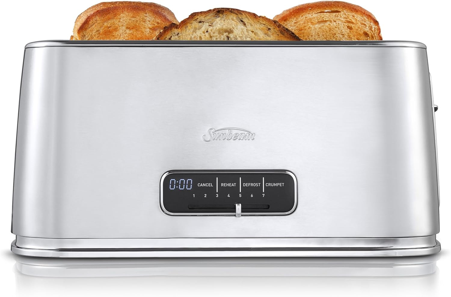 Arise Long Slot 4-Slice Toaster | Toast Various Bread Types, LED Countdown Timer