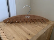 Wooden Cedar Tie Belt & Scarf Hanger / Closet Organizer by Woodlore w/ 42 Pegs