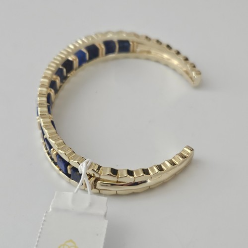 NWT Kendra Scott Lapis 14k Gold Plated Ember Cuff Bracelet - Picture 4 of 9
