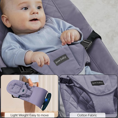 Baby Bouncer Newborn Balance Soft Durable Infant Chair Rocking Seat Foldable UK - Picture 48 of 57