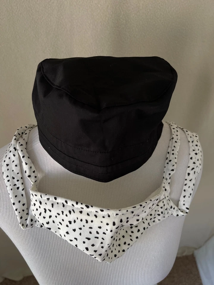 Wonder Work Stretch Comfort Professional Work Scrub Hat/Cap & Black/White Polka - Image 2 of 4