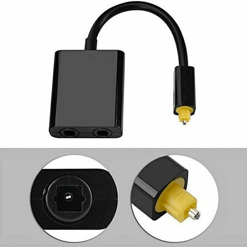 Optical Toslink Cable Splitter Adapter 1 Input Male To 2 Output Female Connector - Picture 9 of 10