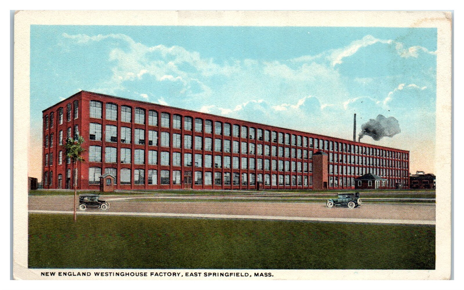 New England Westinghouse Factory, East Springfield, MA Postcard *5Q26