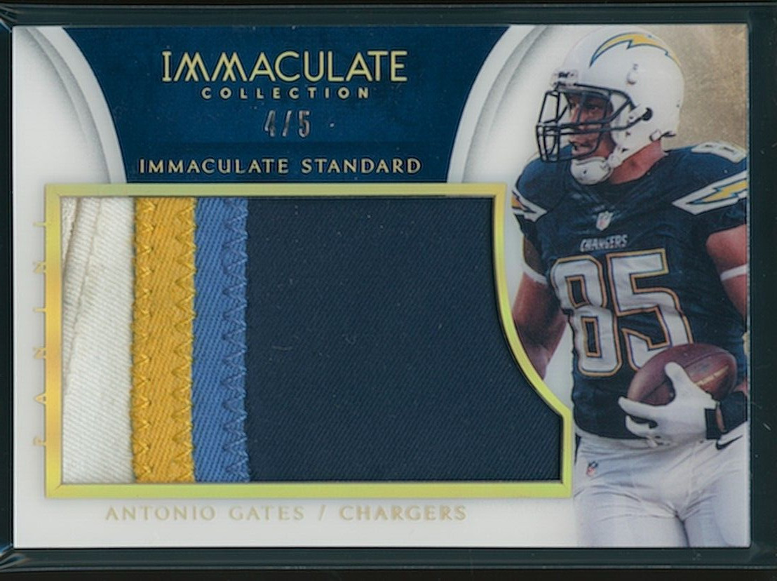 Antonio Gates 2014 Immaculate Collection Jumbo Patch Jersey 4/5