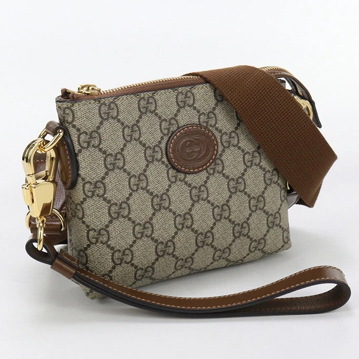 GUCCI 723306 Sac à bandoulière imbriqué G pochette sac GG Supreme toile unisexe
