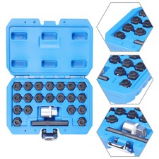 22pc Wheel Locking Lug Nut Master Key Set Lock Removal Tool For Bmw Universal
