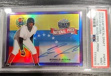 2018 Ronald Acuna RC Autograph PSA 9 ! Purple Prizm 15/25 💰 Braves NL MVP 🔥⚾