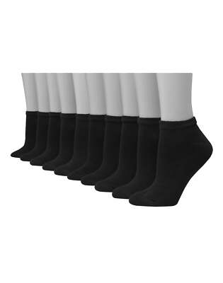SCANDAL FEEDBACK ハートフーディー Hanes Women's 10-Pack Red Label Low Cut Socks, White - One