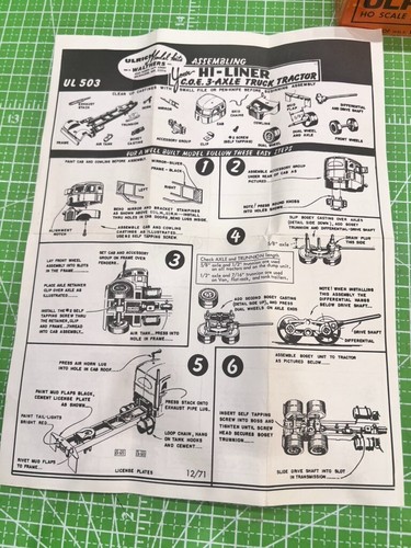 Ulrich HO 2-Axle Mack COE. Tanker Tractor Trailer "Purina" 931-566 New Unbuilt - Picture 4 of 8