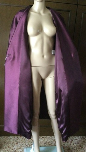 Wool and silk duster MARINA RINALDI Woman, bordeaux color, size 25 Spolverino - Bild 7 von 11