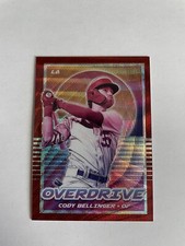 2021 Panini Chronicles Overdrive Baseball Cody Bellinger Ruby Wave Prizm 98/199 