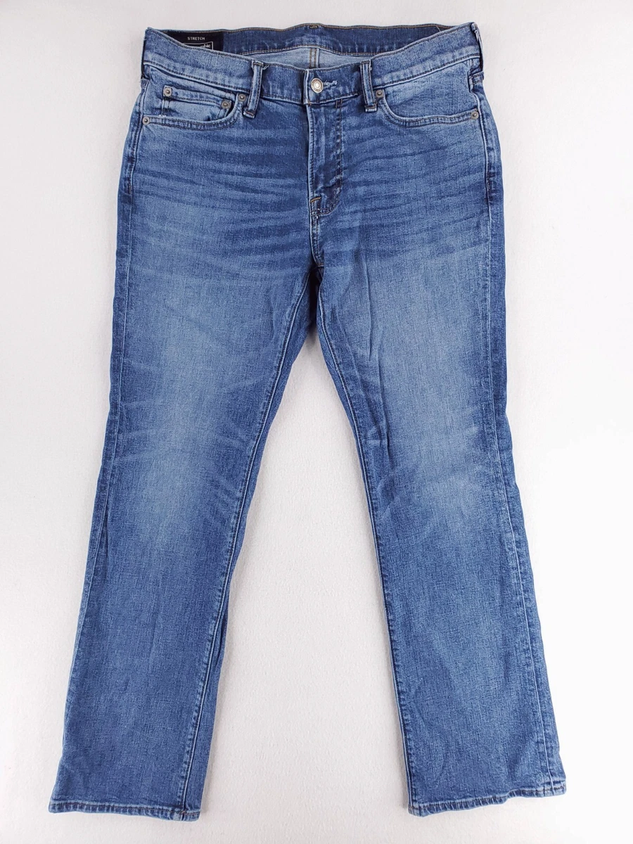 Abercrombie Fitch Slim Bootcut Jeans Mens Sz 31x30 Stretch Denim Low Rise Medium