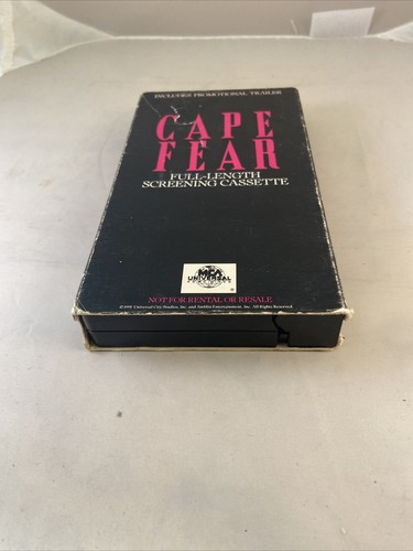 Extremely RARE 1991 Pre Screening Copy Cape Fear VHS NOT FOR SALE or Rental - Picture 4 of 6