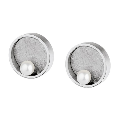 Ernstes Design Evia Ohrringe Ohrstecker E732 Süßwasser Perle 4mm Stahlschmuck - Bild 1 von 2
