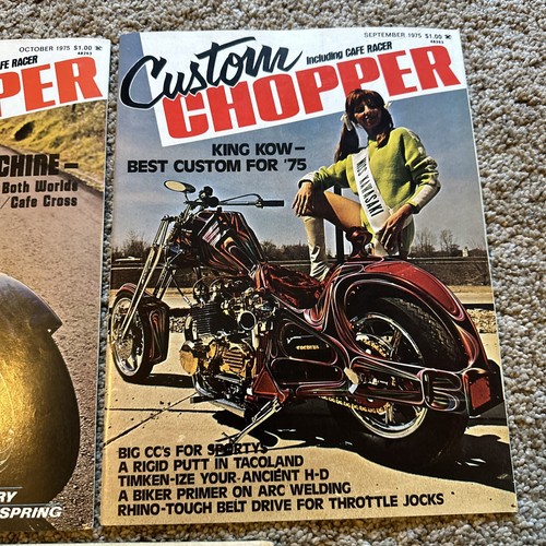 CUSTOM CHOPPER Magazine • Lot of 3 • 1975 • Harley Motorcycles 1970s - Picture 4 of 4