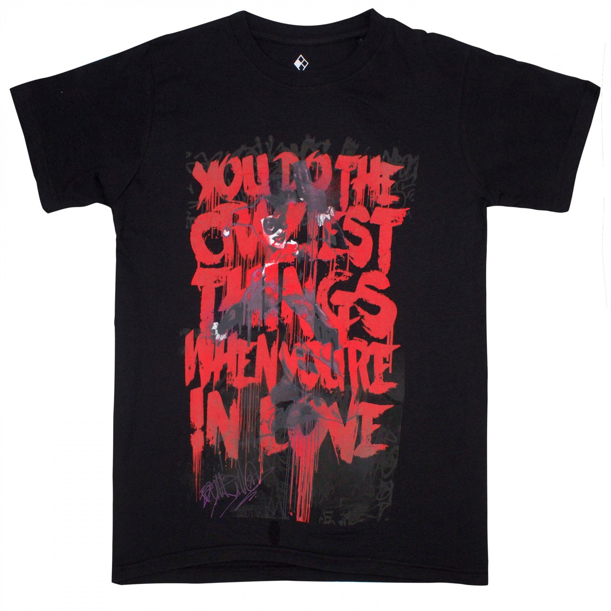 Harley Quinn Killers Eddie in Red T-Shirt Black