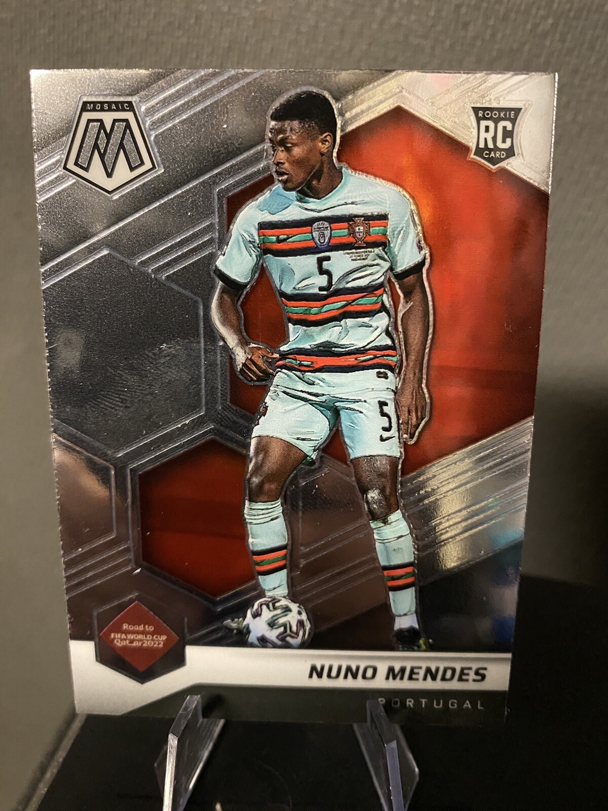 2021-22 Panini Mosaic FIFA Road to World Cup Nuno Mendes #111 Rookie RC
