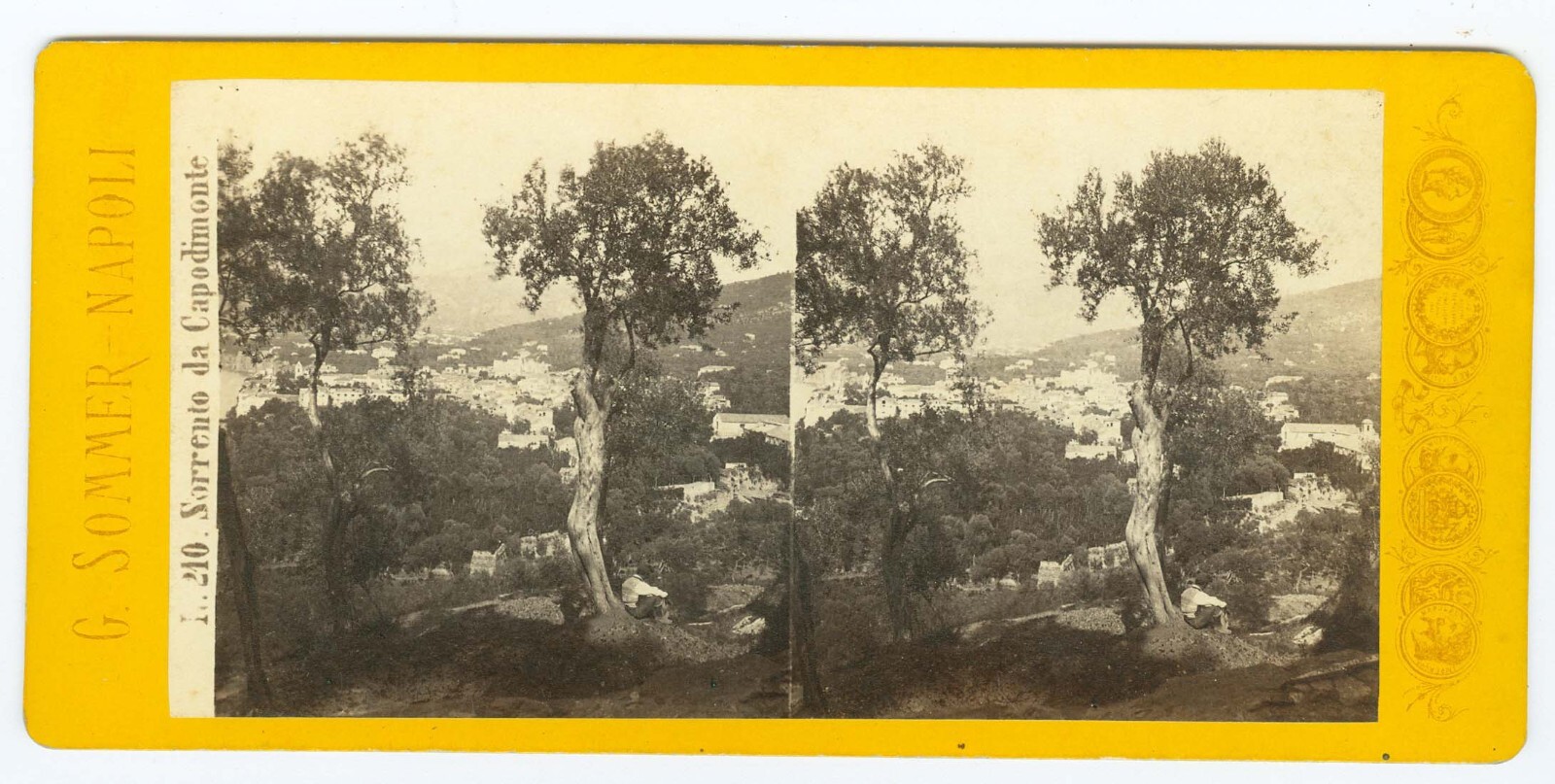 G1384~ ITALY - G. SOMMER – Sorrento de Capodimonte c.1860 Stereoview