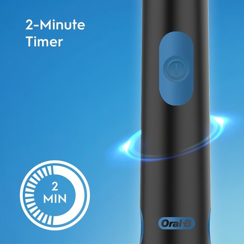 Oral-B Easy Clean Spazzolino da Denti a Batteria Compact Head, Nero, per Adulti e Bambini - Foto 3 di 4
