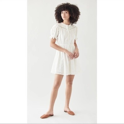 BA&SH Beky white eyelet dress