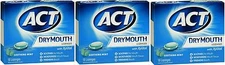 Act Dry Mouth LOZENGES MINT w/ Xylitol 18 ct ( 3 pack ) 54 Lozenges total /