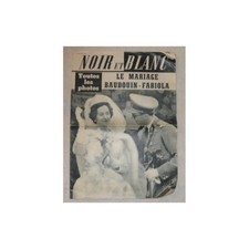 FABIOLA et  BAUDOUIN le Mariage Revue NOIR ET BLANC Napoléon et  sa Nièce 1960 N