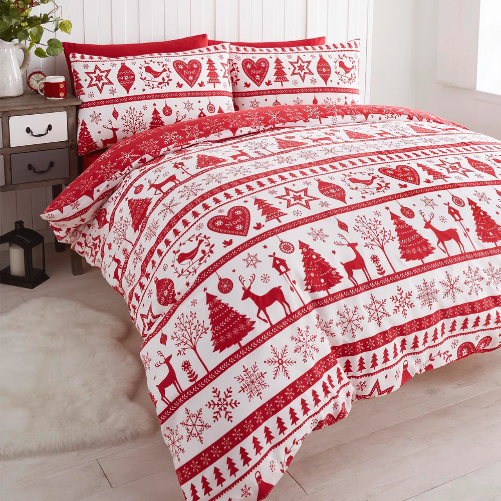 Portfolio Noel Double Duvet Set - Red