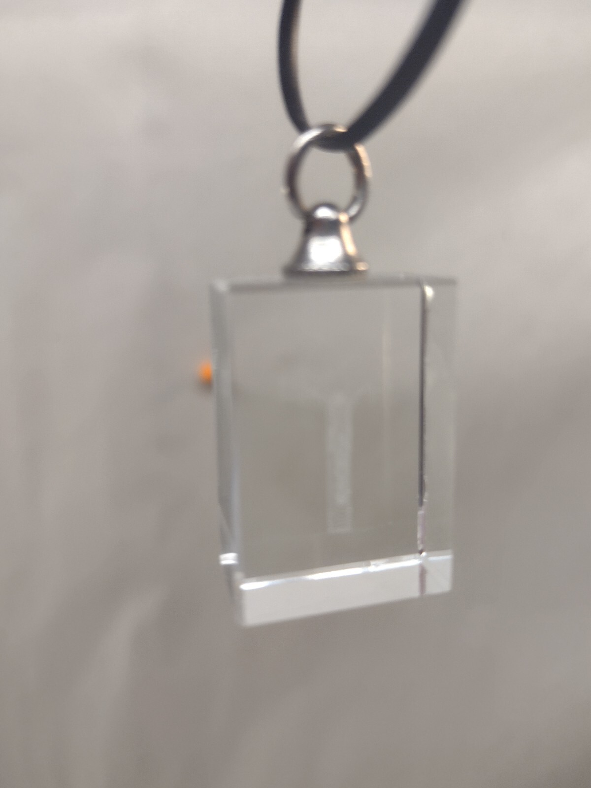 Solid Crystal Quartz Cube Square Engraved Edged C… - image 3