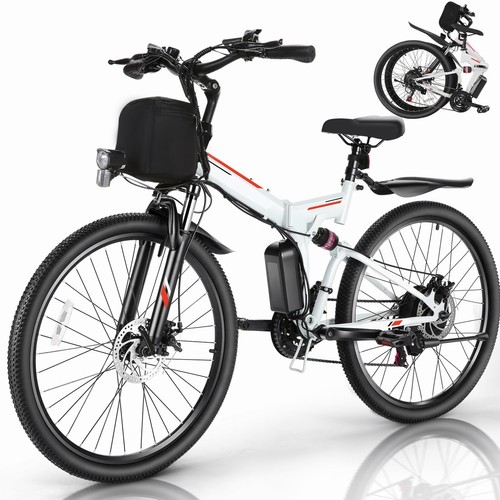 500W 48V Folding Electric Bike 21Speed Mountain Bicycle 26'' EBike UP to 50miles - Picture 19 of 50