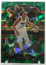 2024 Panini Select WNBA - Concourse Green Ice Prizm #83 Tina Charles